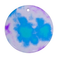 Blue And Purple Clouds Round Ornament (Two Sides) from ArtsNow.com Front