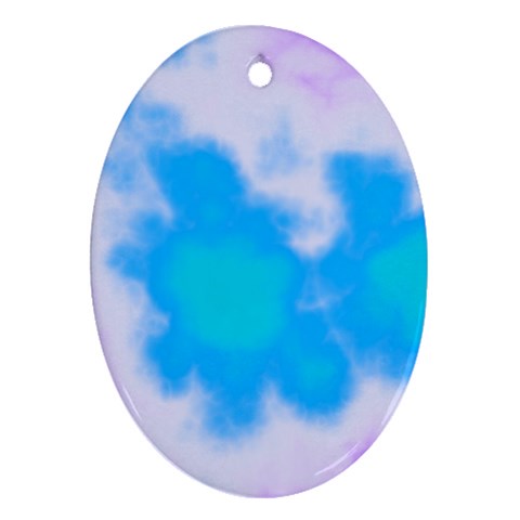 Blue And Purple Clouds Oval Ornament (Two Sides) from ArtsNow.com Front