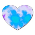Blue And Purple Clouds Heart Mousepad