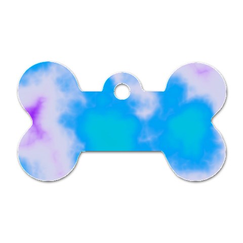 Blue And Purple Clouds Dog Tag Bone (One Side) from ArtsNow.com Front