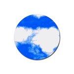 Blue Cloud Rubber Round Coaster (4 pack)