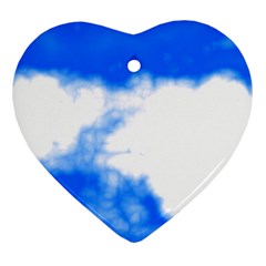 Blue Cloud Heart Ornament (Two Sides) from ArtsNow.com Front