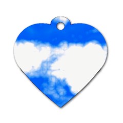 Blue Cloud Dog Tag Heart (Two Sides) from ArtsNow.com Back