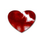 Cherry Cream Sky Rubber Heart Coaster (4 pack)