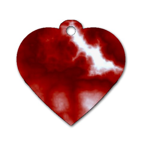 Cherry Cream Sky Dog Tag Heart (Two Sides) from ArtsNow.com Front
