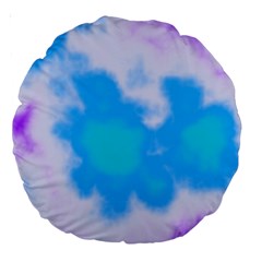 Blue And Purple Clouds Large 18  Premium Round Cushion  from ArtsNow.com Back