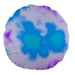 Blue And Purple Clouds Large 18  Premium Flano Round Cushion 