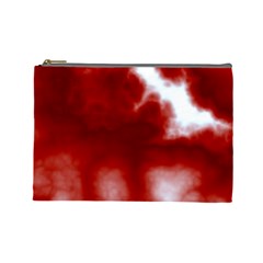 Cherry Cream Sky Cosmetic Bag (Large) from ArtsNow.com Front