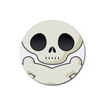 Skull_1 Rubber Round Coaster (4 pack)