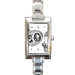 Skull_4 Rectangular Italian Charm Watch