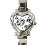 Skull_4 Heart Italian Charm Watch