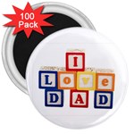 I Love Dad 3  Magnet (100 pack)