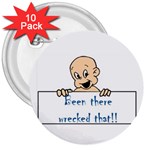 wrecked 3  Button (10 pack)