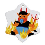 Devil Baby Snowflake Ornament (Two Sides)