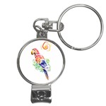 Scarlet Macaw Nail Clippers Key Chain