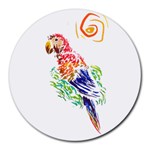 Scarlet Macaw Round Mousepad