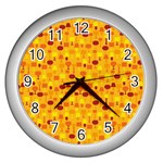 autumn0034 Wall Clock (Silver)