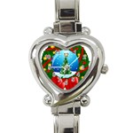 xmasicon40 Heart Italian Charm Watch