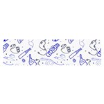 Fathers Day doodle Satin Scarf (Oblong)
