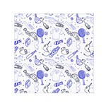 Fathers Day doodle Small Satin Scarf (Square)