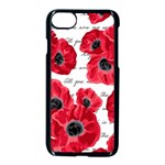 love poppies Apple iPhone 8 Seamless Case (Black)