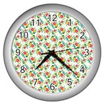 fa_texture37 Wall Clock (Silver)