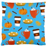 Pumpkin Spice Love Large Flano Cushion Case (Two Sides)