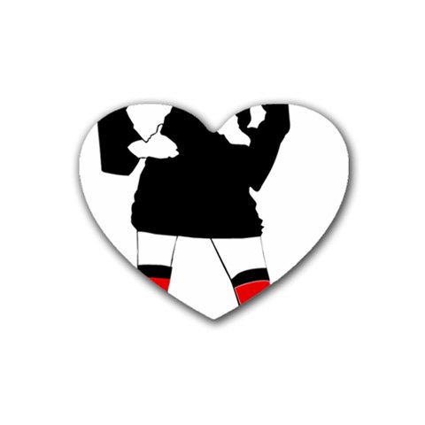 sexy nun halloween costume  Rubber Coaster (Heart) from ArtsNow.com Front