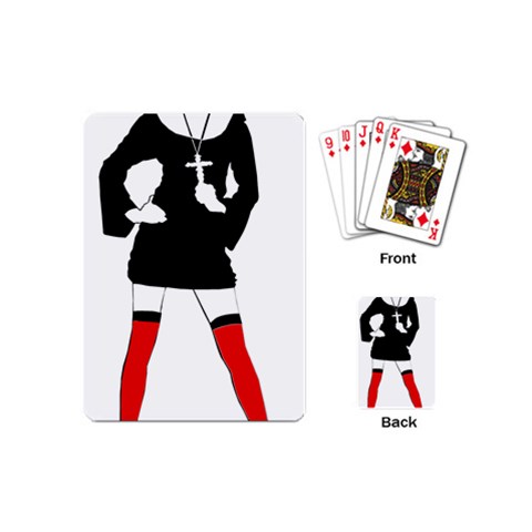 sexy nun halloween costume  Playing Cards (Mini) from ArtsNow.com Back