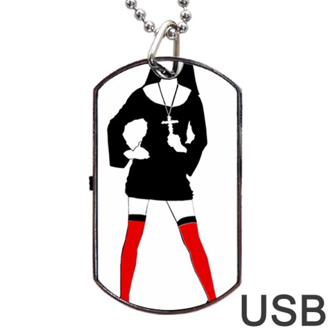 sexy nun halloween costume  Dog Tag USB Flash (One Side) from ArtsNow.com Front