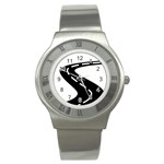 Background Road 8 Stainless Steel Watch