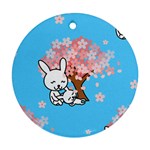 floral bunnies Ornament (Round)