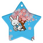 floral bunnies Ornament (Star)