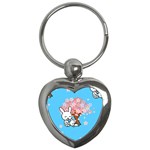 floral bunnies Key Chain (Heart)