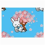 floral bunnies Large Glasses Cloth