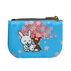 floral bunnies Mini Coin Purse from ArtsNow.com Back