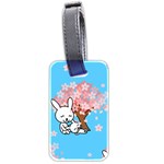 floral bunnies Luggage Tag (two sides)