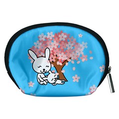 floral bunnies Accessory Pouch (Medium) from ArtsNow.com Back