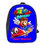 Super Mario Odyssey 100% Genuine Leather Backpack School Bag (Large)