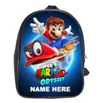 Super Mario Odyssey 100% Genuine Leather Backpack School Bag (Large) Clone