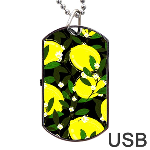 black lemons Dog Tag USB Flash (Two Sides) from ArtsNow.com Front