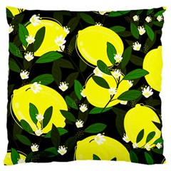 black lemons Large Cushion Case (Two Sides) from ArtsNow.com Front