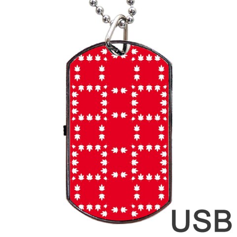 canadian maple leaves  Dog Tag USB Flash (Two Sides) from ArtsNow.com Front