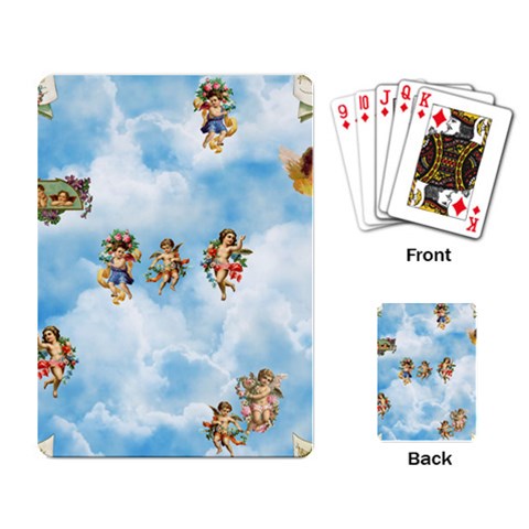 clouds angel cherubs  Playing Cards Single Design (Rectangle) from ArtsNow.com Back