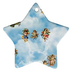 clouds angel cherubs  Star Ornament (Two Sides) from ArtsNow.com Back
