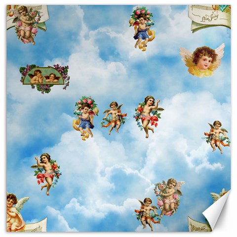 clouds angel cherubs  Canvas 12  x 12  from ArtsNow.com 11.4 x11.56  Canvas - 1