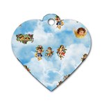 clouds angel cherubs  Dog Tag Heart (Two Sides)