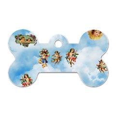 clouds angel cherubs  Dog Tag Bone (Two Sides) from ArtsNow.com Back