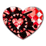 Love Heart Splatter Heart Mousepad