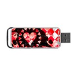 Love Heart Splatter Portable USB Flash (Two Sides)